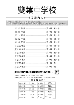 雙葉中学校 2024年度 【過去問10+2年分】 (中学別 入試過去問題